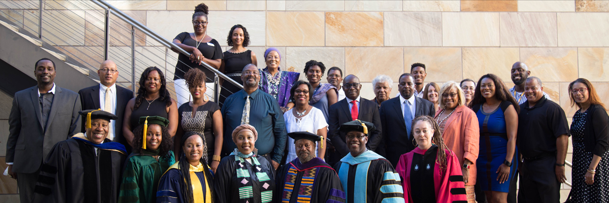 Staff and faculty at a Black Graduation Celebration